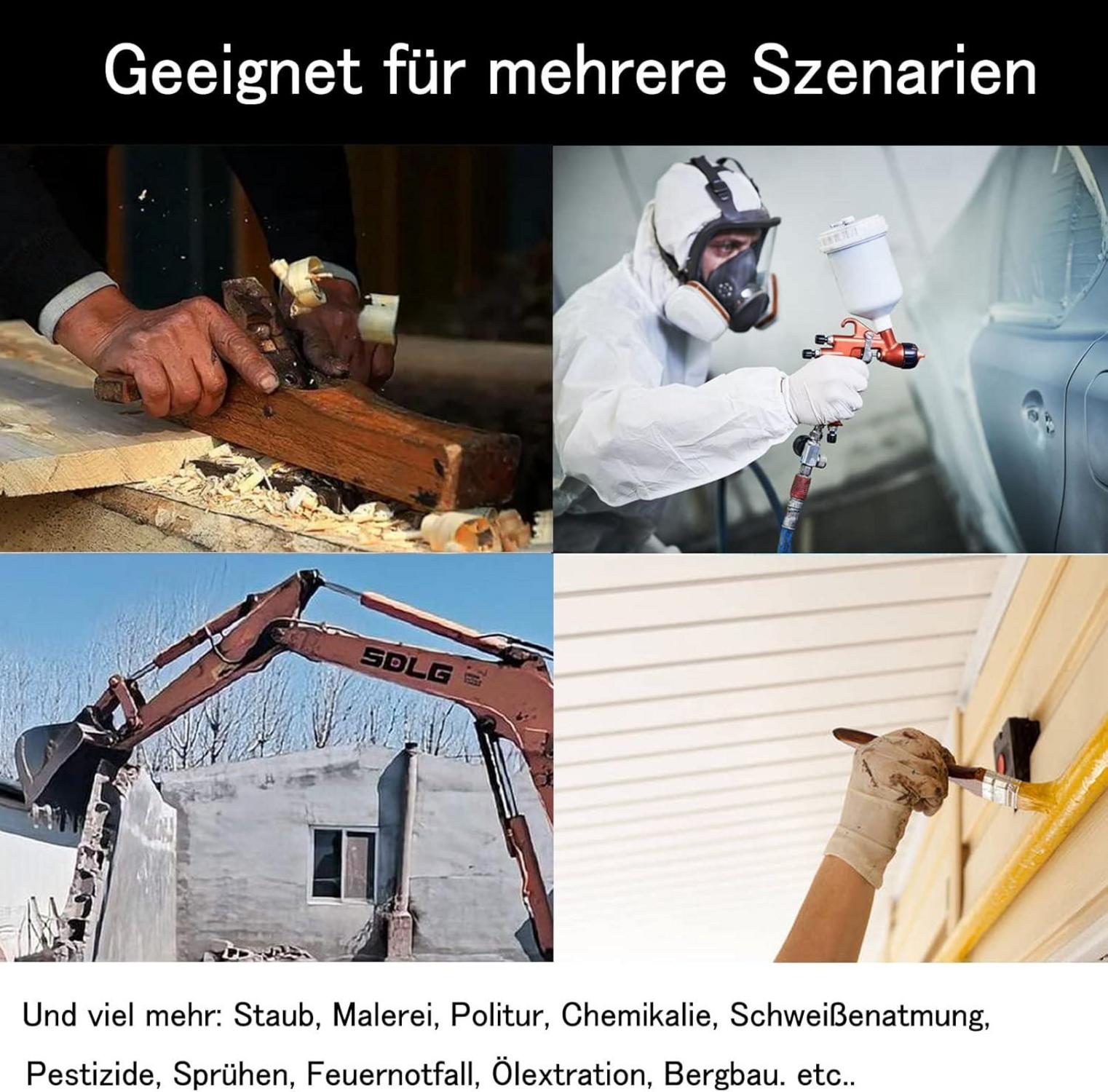 15-in-1 Gasmaske Vollgesichtsmaske mit Filter für