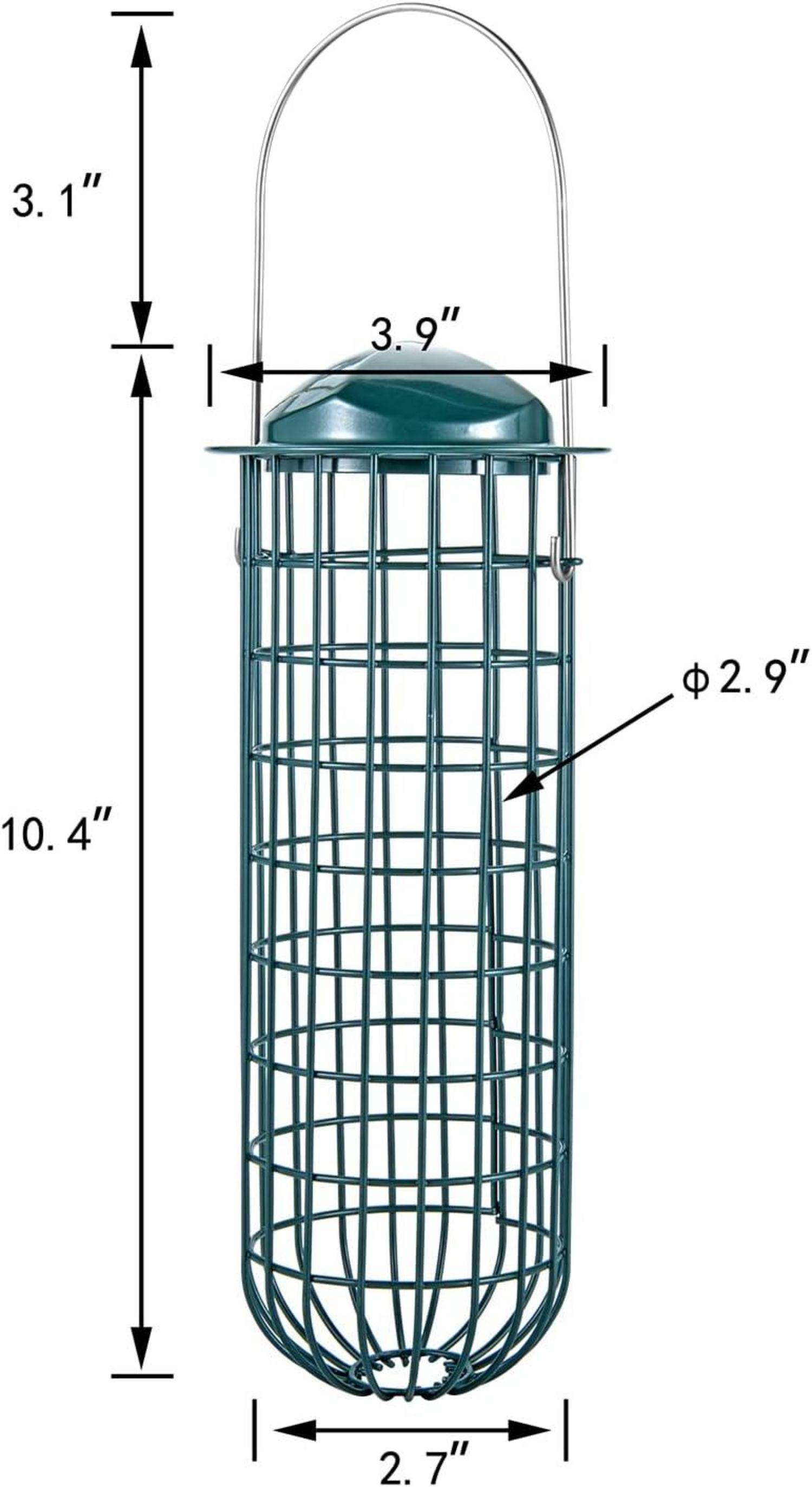 iBorn Meisenknödelhalter Vogelfutterspender Metall Futterstation Grün