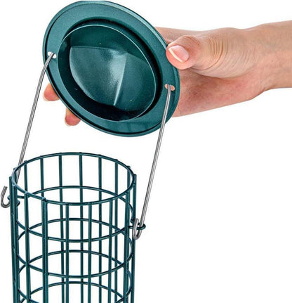 iBorn Meisenknödelhalter Vogelfutterspender Metall Futterstation Grün