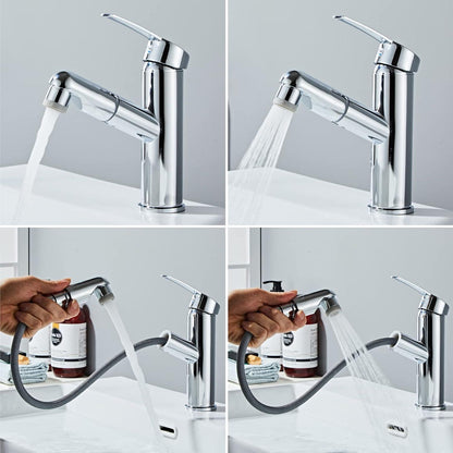 Moderne Sumeber Wasserhahn Bad Armatur Mischbatterie mit 2 Strahlarten Silbrig