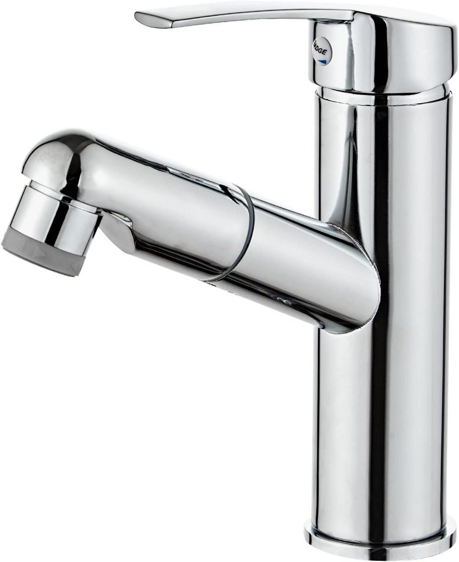 Moderne Sumeber Wasserhahn Bad Armatur Mischbatterie mit 2 Strahlarten Silbrig