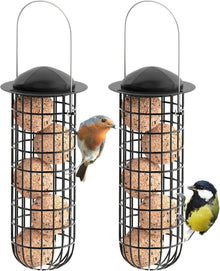 Meisenknödelhalter Metall Vogelfutterhaus für Wildvögel 26cm Schwarz