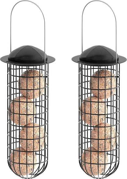 Meisenknödelhalter Metall Eisen Vogelfutterhaus Aufhängen 26cm Schwarz