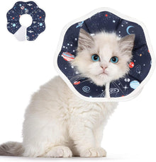 Weiche Katzen Halskrause mit Sternenhimmel Muster XS
