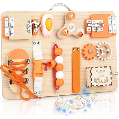 Montessori Motorikbrett Activity Board 1+ Jahr Sensorik Holz