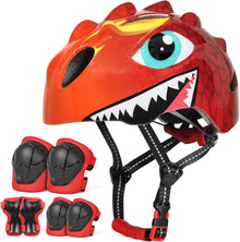 Niedliche 3D Cartoon Fahrradhelm für Kinder Radsport Rot