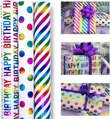 Regenbogen Glitzer Geschenkpapier Rolle 3m - Bastelarbeit Kit