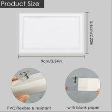 Namensschilder 60 Stück PVC Ausweishalter Transparent Clip
