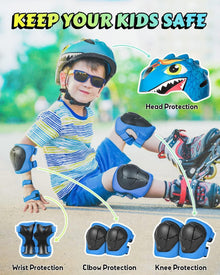 Kinder Fahrradhelm blau 3D Cartoon design Größe S 50-54 cm