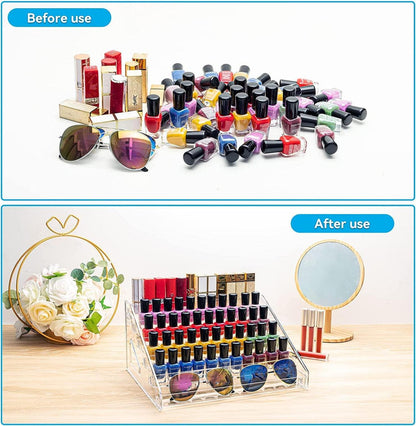 Nagellack Aufbewahrung 60 Flaschen 6 Schichten Acryl Display Rack