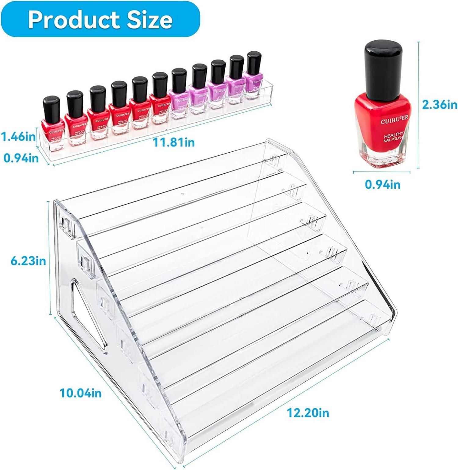 Nagellack Aufbewahrung 60 Flaschen mit 6 Schichten Acryl Display