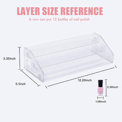 Nagellack Aufbewahrung 60 Flaschen 3 Schichten Acryl Display Organizer