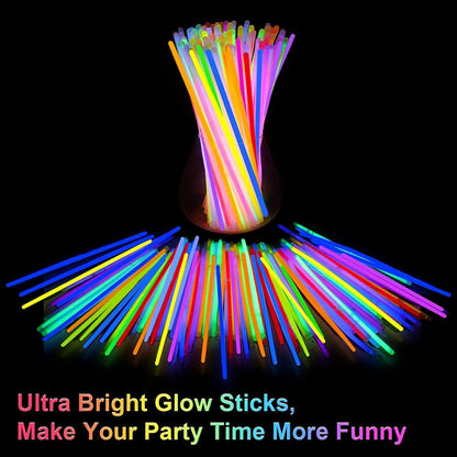 Knicklichter Neon Leuchtstäbe Party Pack 30 Stück Verbinder Brillen