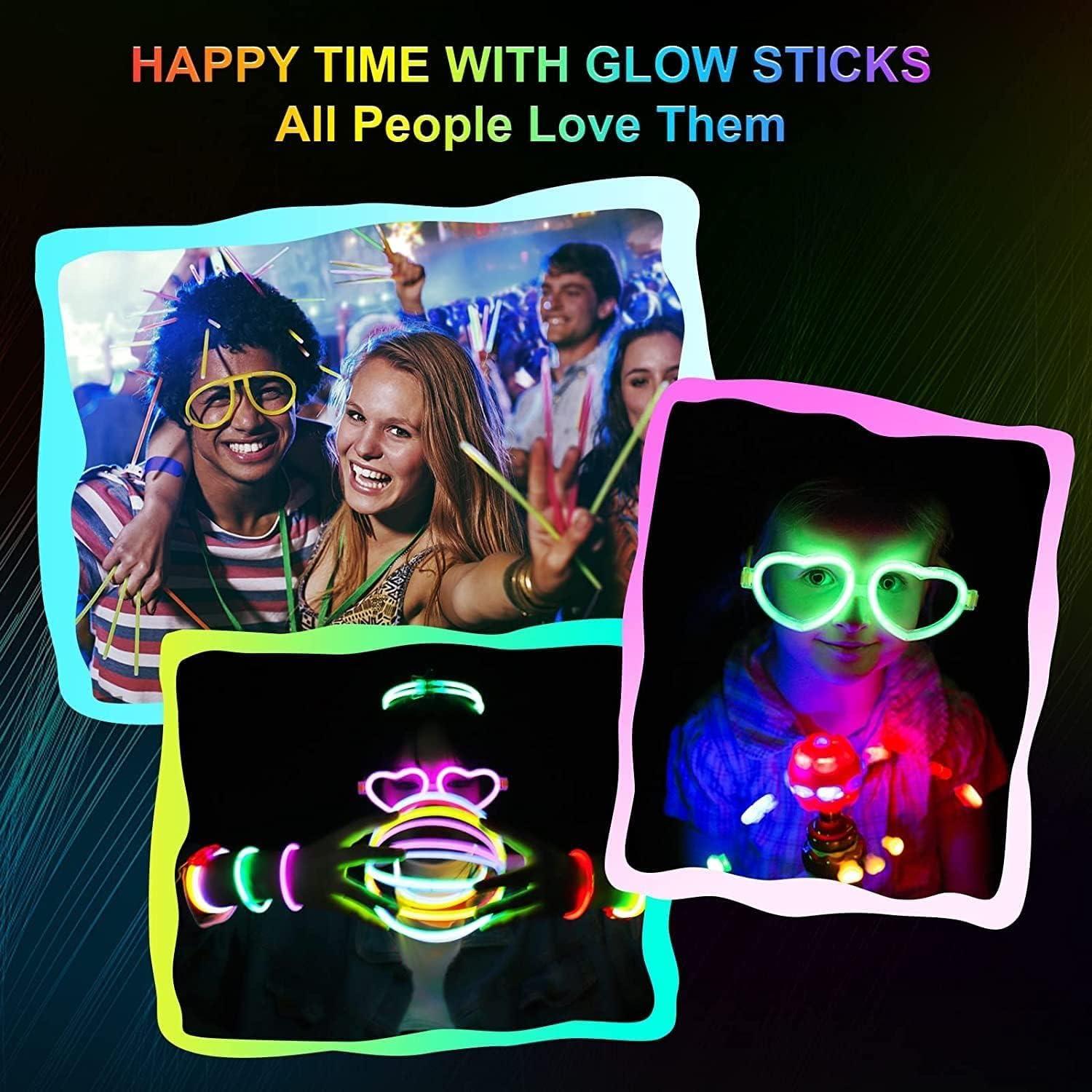 Knicklichter Neon Leuchtstäbe Party Pack 30 Stück Verbinder Brillen