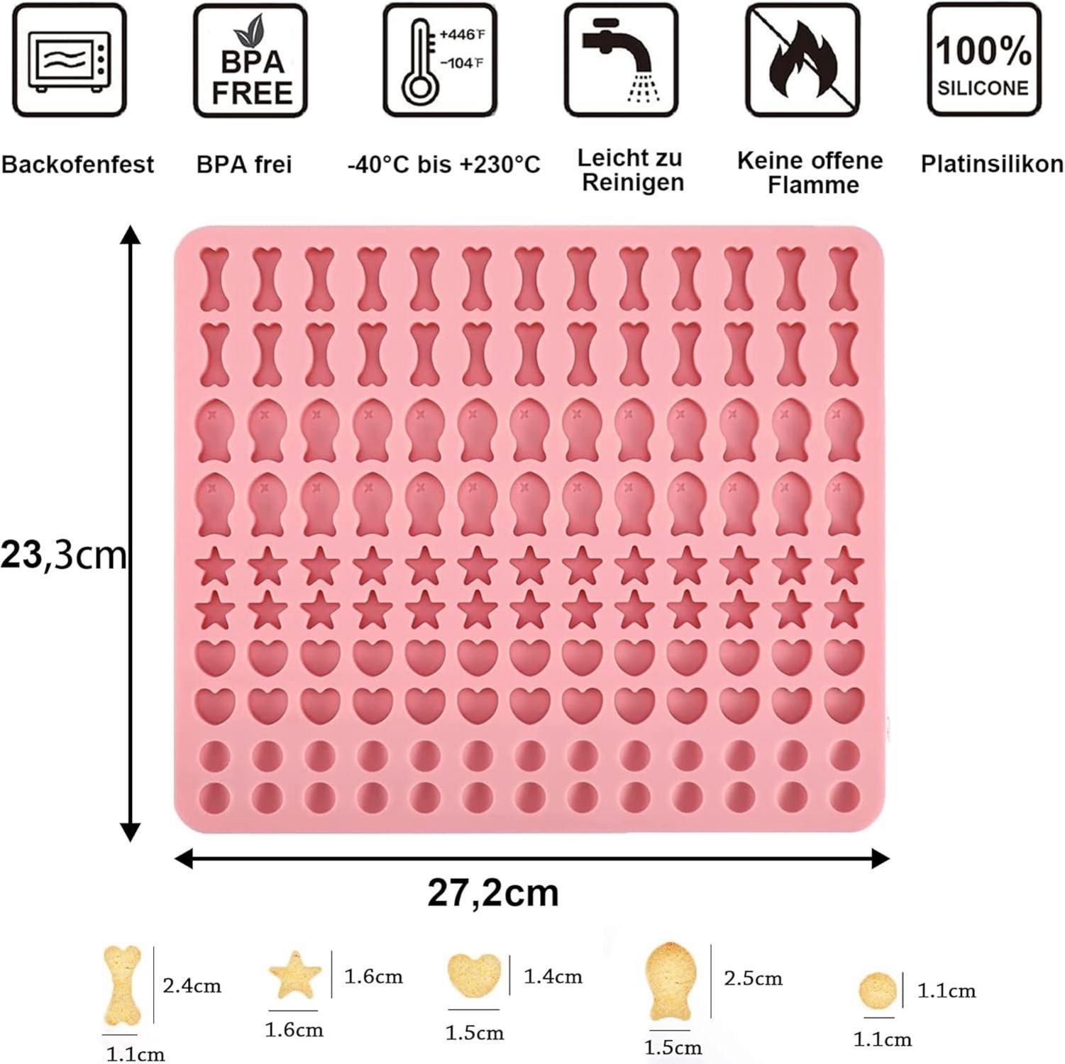 Silikon Backmatte Hundekekse 130 Gitter 5 Formen DIY