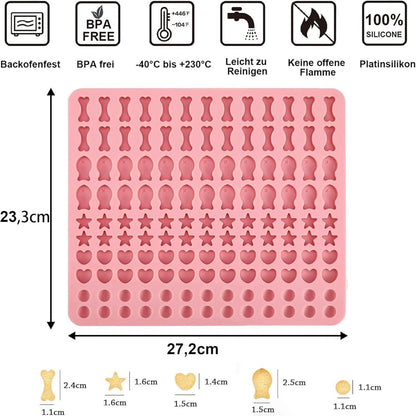 Silikon Backmatte Hundekekse 130 Gitter 5 Formen DIY