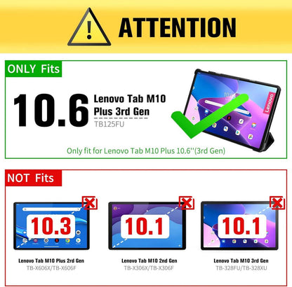 Lenovo Tab M10 Plus Hülle 10,6 Zoll Dreifach Faltbar Rose