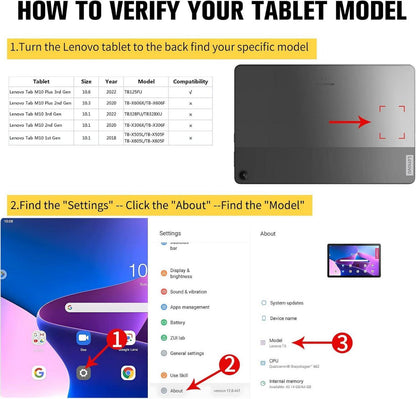 DLveer Lenovo Tab M10 Plus (3rd Gen) Hülle Rose Gold