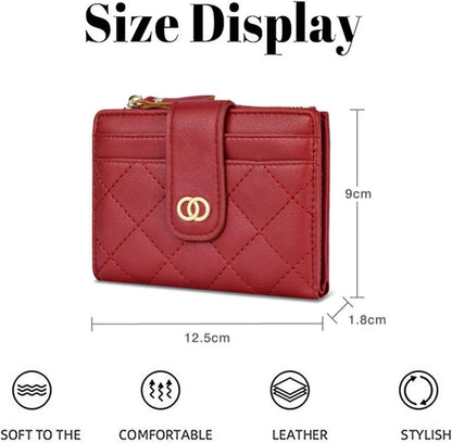 SUNAVY® Mini Geldbörse Damen Kleines Portemonnaie Leder RFID Schutz Grün