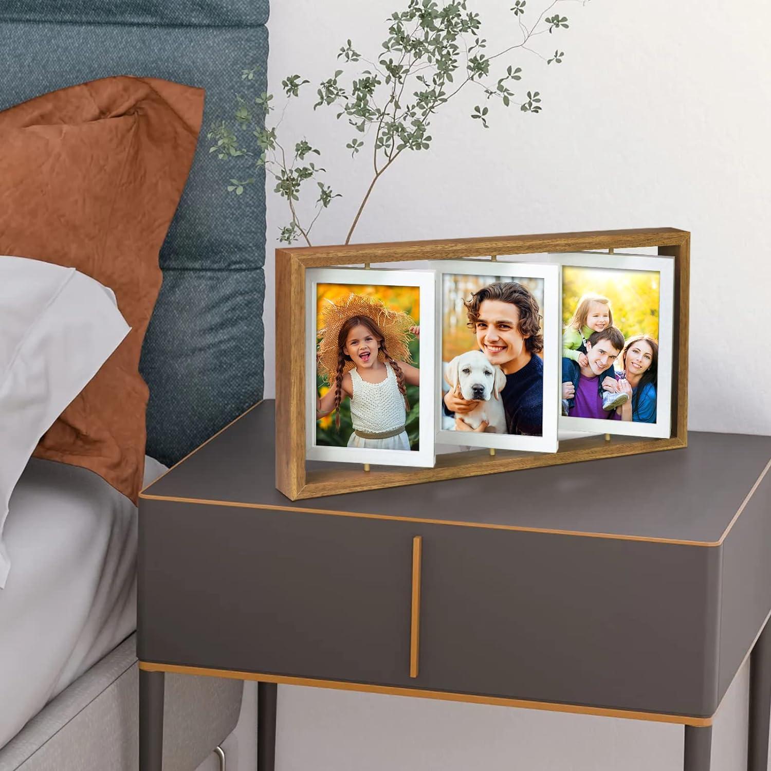 Bilderrahmen 10x15 Drehbar Collage 6 Fotos Familie Hochzeit Mädchen Jungen