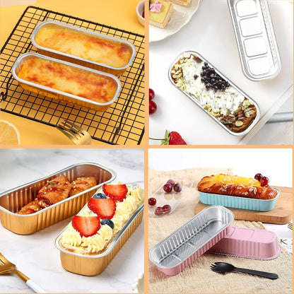 30er Mini Kuchenform Set Aluminium 200ml mit Deckel & Löffel