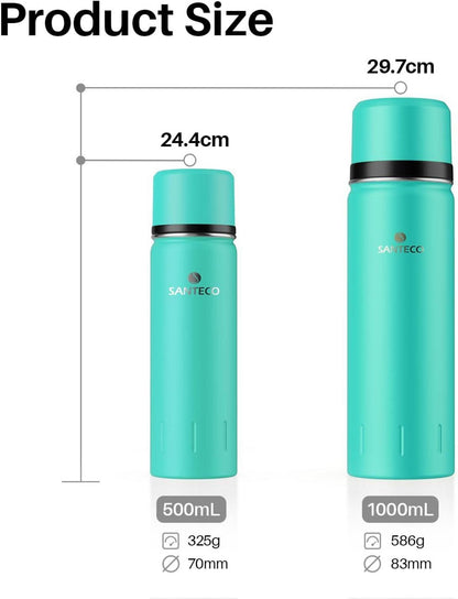 Isolierflasche Edelstahl Auslaufsicher Trinkbecher 24h Kalt 12h