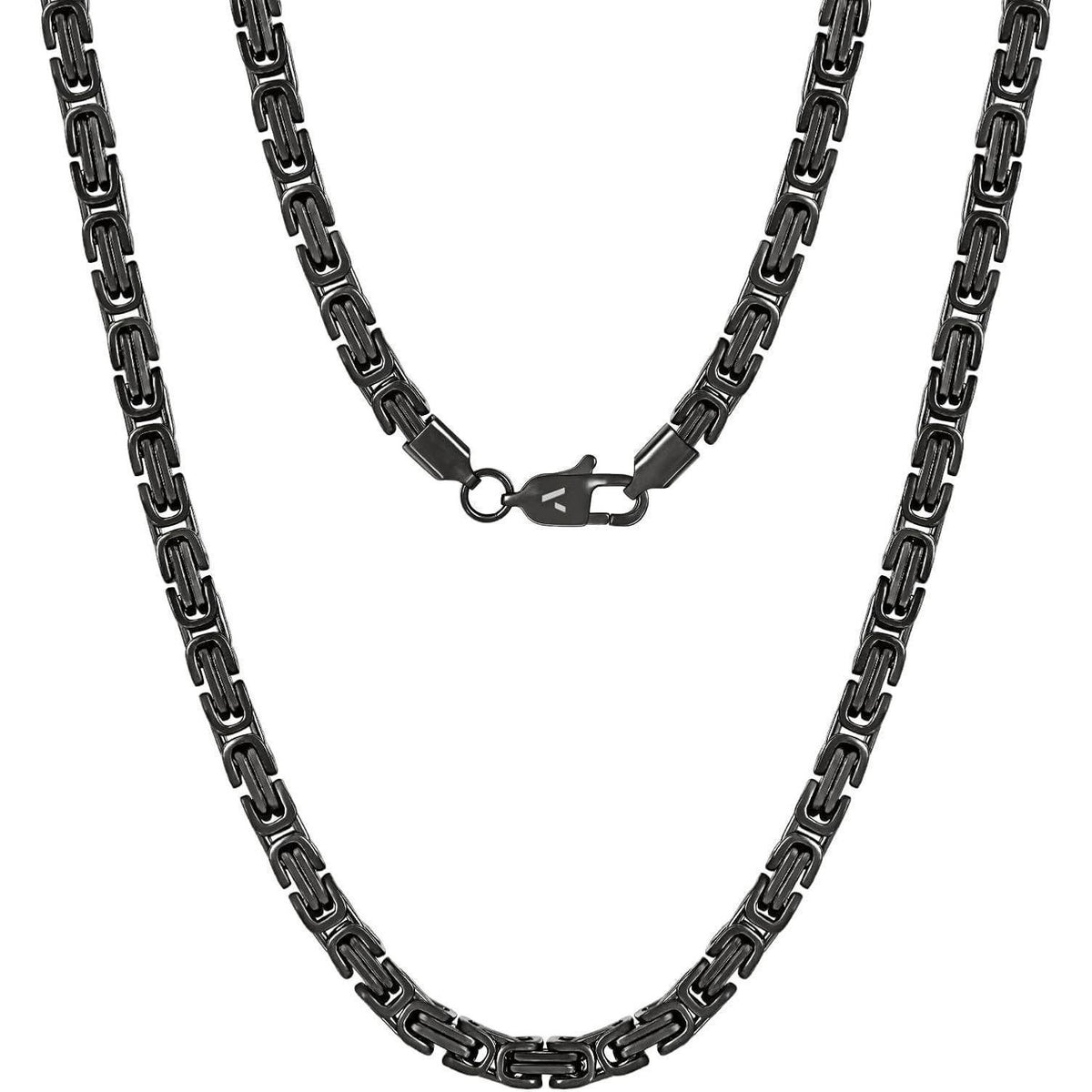 Königskette 4/6mm 18K Gold beschichtet Edelstahl Herren Damen