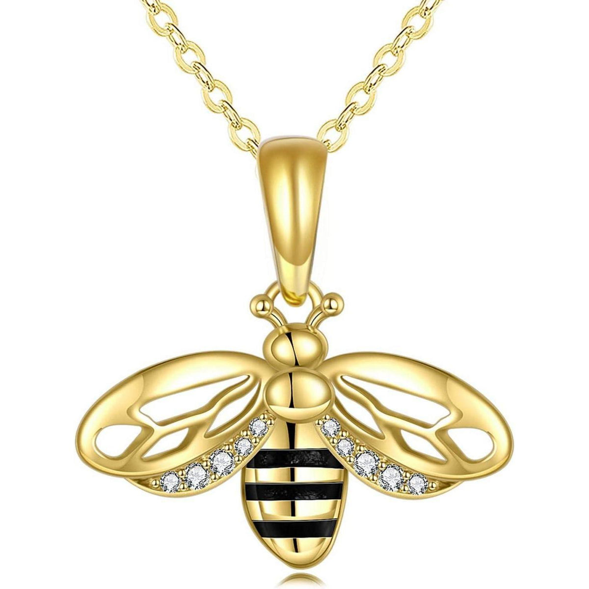 925 Sterling Silber Bienen Halskette für Damen | Geschenkbox