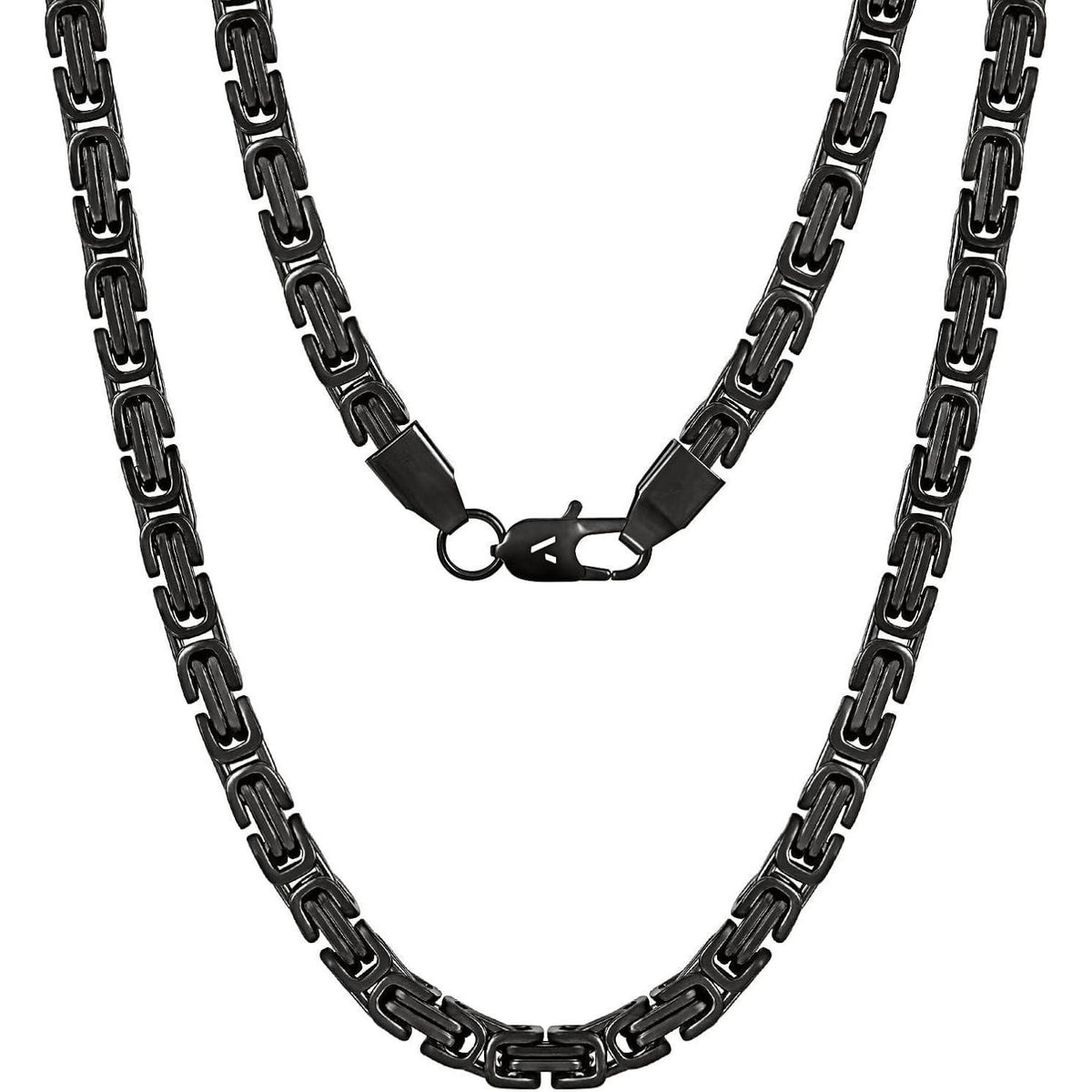 Königskette 4/6mm 18K Gold beschichtet Edelstahl Herren Damen