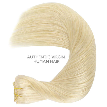 Clip in Echthaarverlängerung 60cm Bleichblond #613R