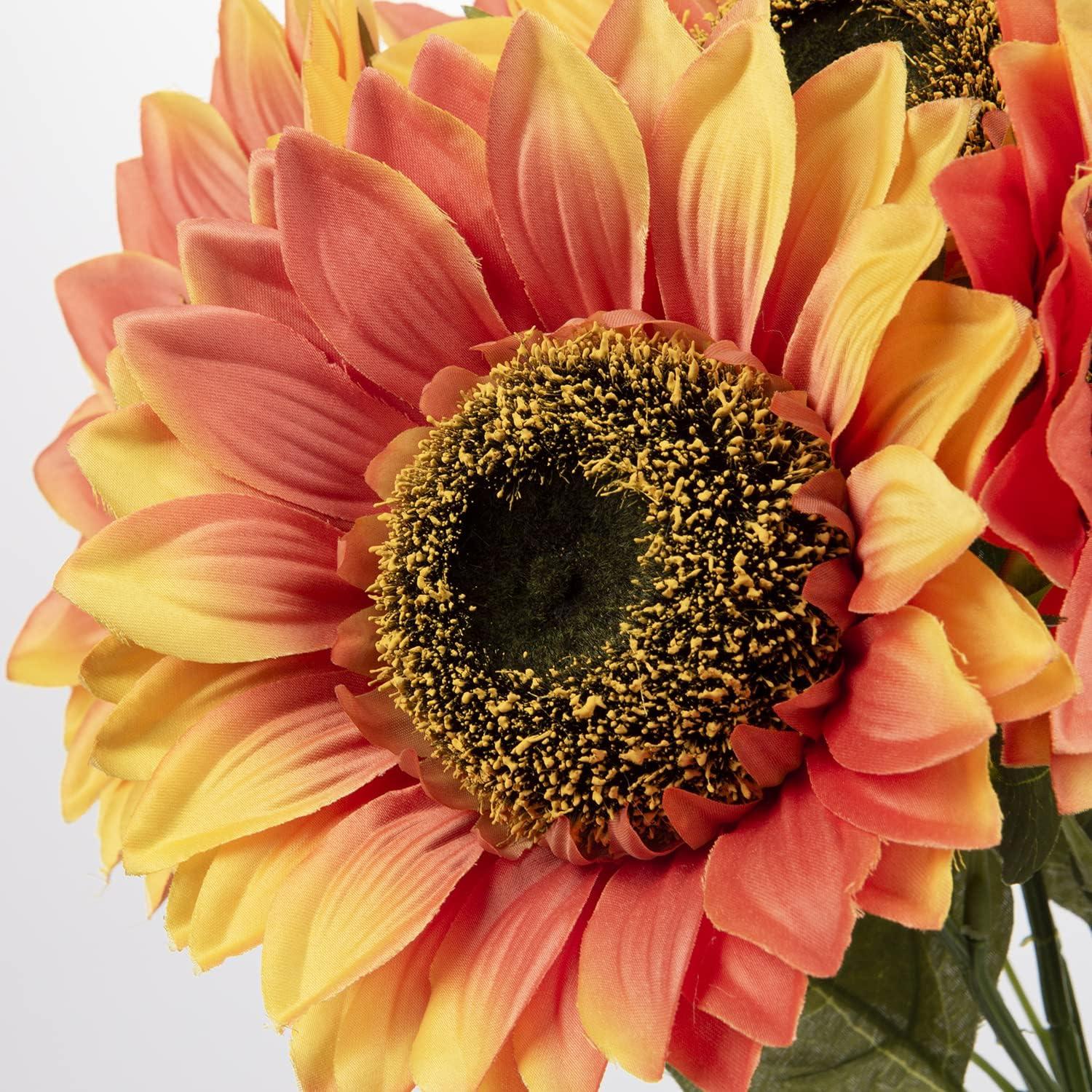 Künstliche Sonnenblumen Set Hochwertige Dekoblumen 6 Stück