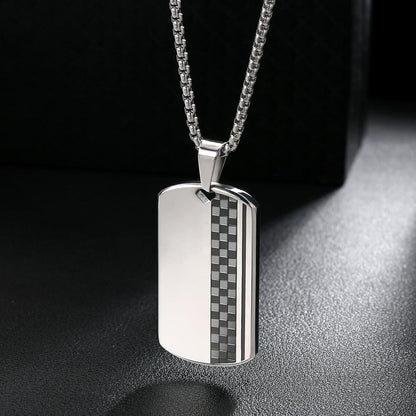 Anhänger Kette 18K Goldplatte Dogtag Hip Hop Geschenk