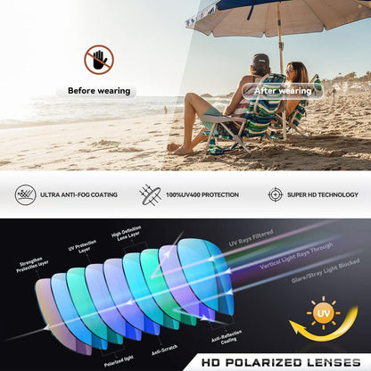 Pilotenbrille 2er Set Polarisiert Retro Vintage UV400 Verspiegelt