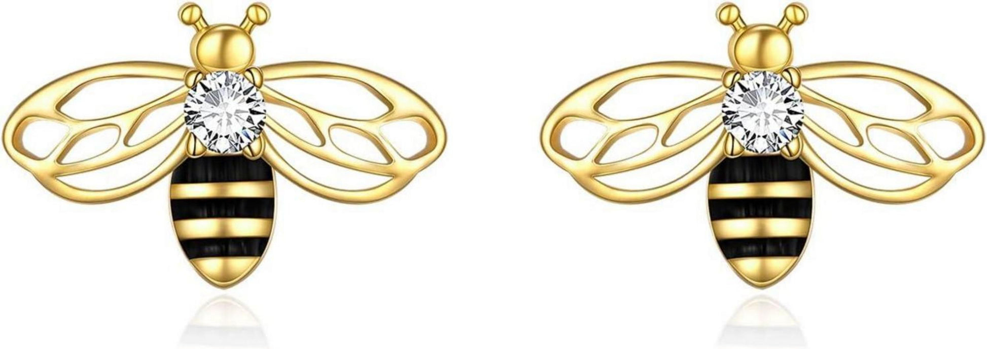 925 Sterling Silber Bienen Ohrstecker Damen Mädchen hypoallergen