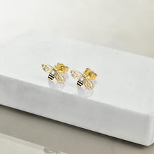 925 Sterling Silber Bienen-Ohrstecker für Damen - Süßer