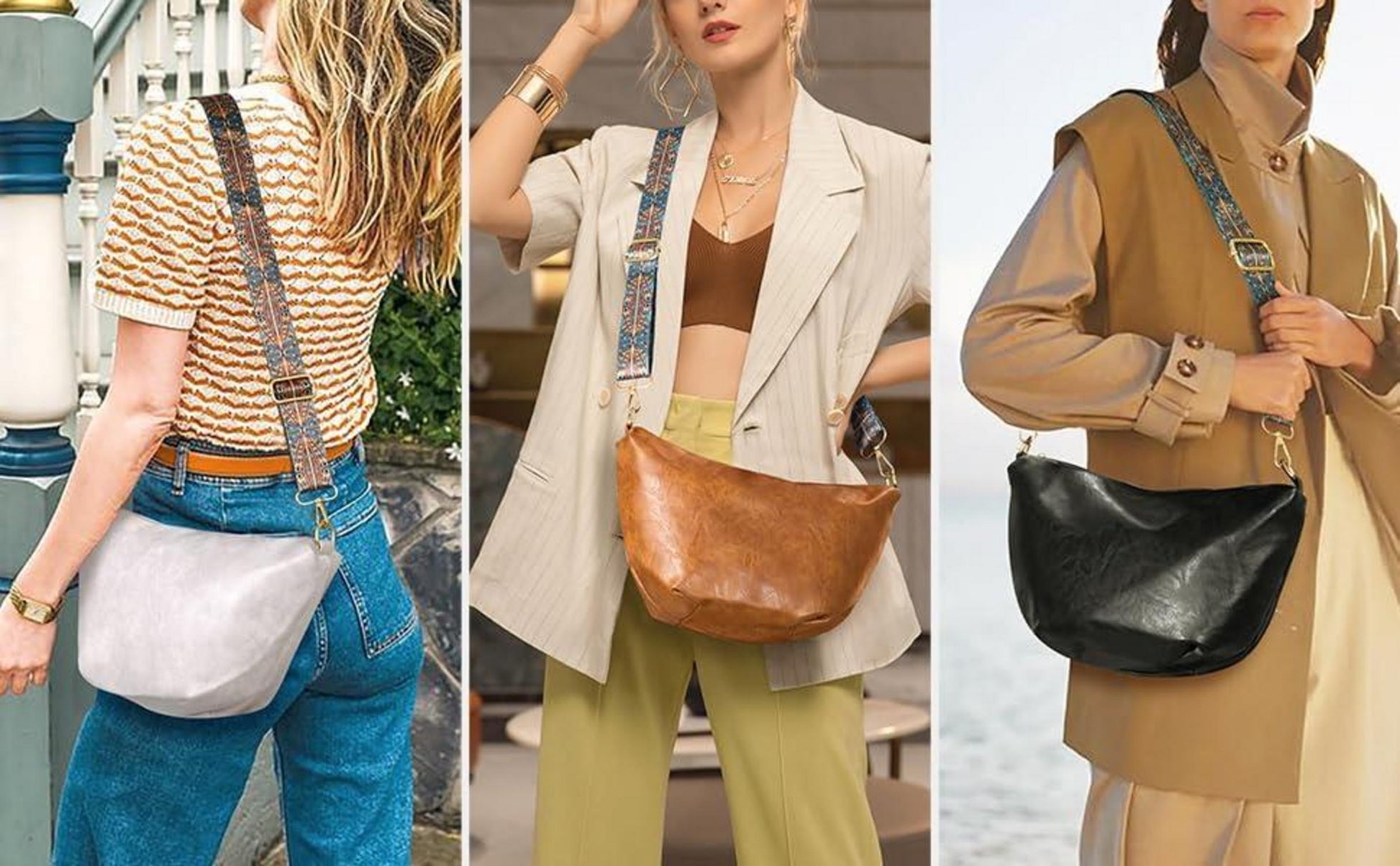 Weiche-Leder Umhängetasche Damen Groß Crossbody Bag Vintage