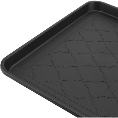 ZEONHEI 3er Set Schuhabtropfschalen 42x32 cm Schwarz