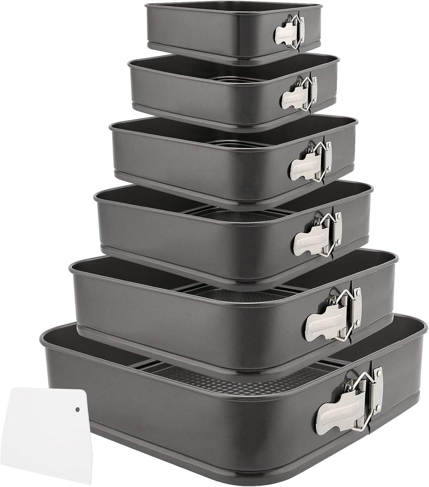 Eckige Kuchenform 6er Set mit Springform und Tortenschaber
