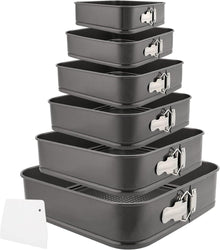 Eckige Kuchenform 6er Set mit Springform und Tortenschaber