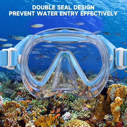 Taucherbrille Kinder Schwimmbrille Schnorchelmaske 180° Panorama HD Antifog 4-16