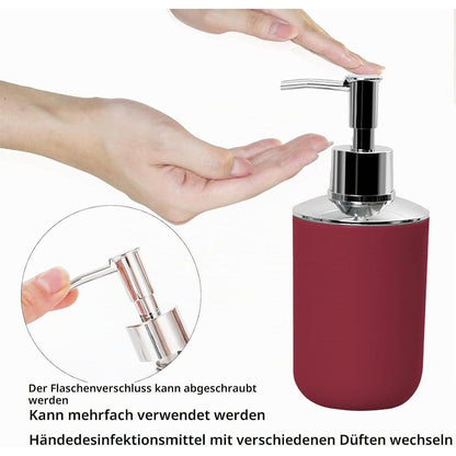 4-teiliges Badezimmer Set – Moderner Organizer in Weinrot