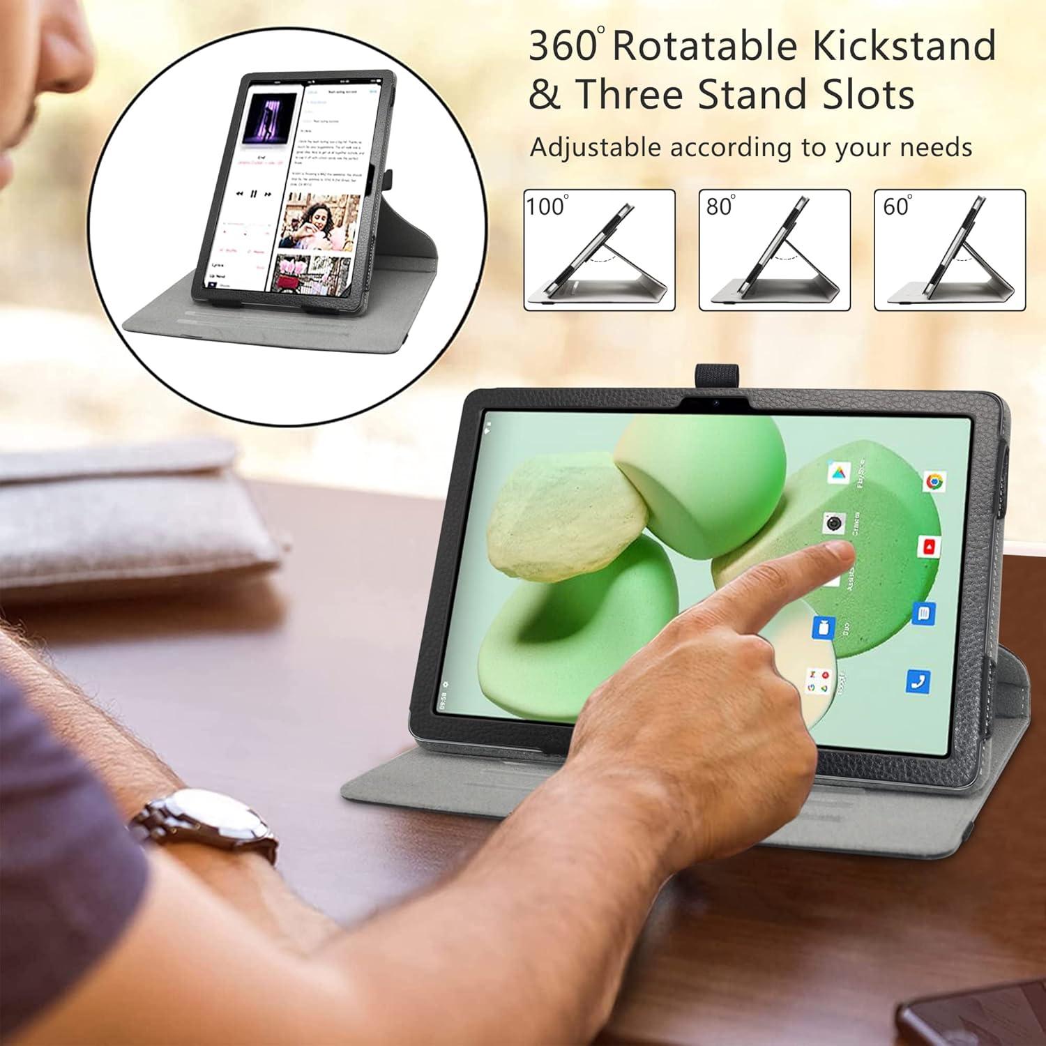 LiuShan 360° rotierende Standfunktion hülle für DOOGEE T10 / T10S / T10 PRO 10.1 Zoll Tablet - Schwarz