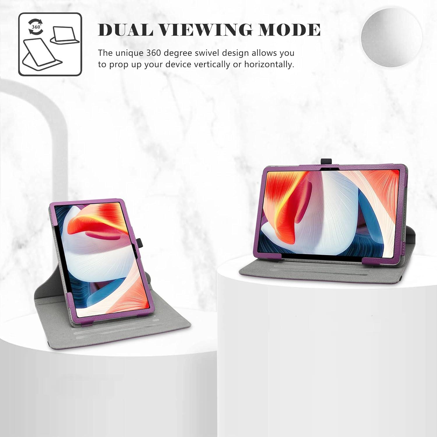 LiuShan DOOGEE T20 T20S 360° Rotating Tablet Hülle Violett