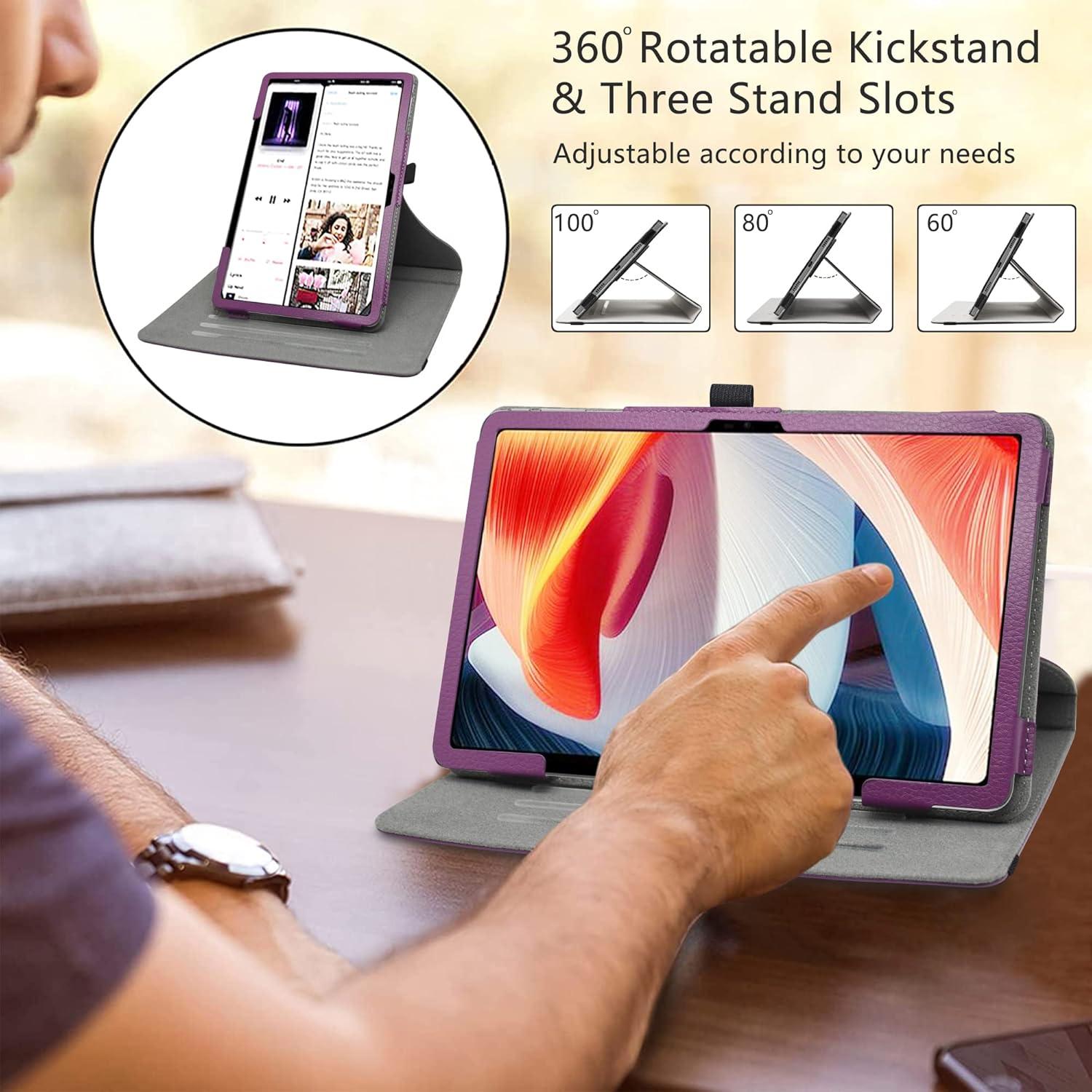 LiuShan Rotating Hülle für DOOGEE T20 / T20S Tablet 10,4 Zoll Violett