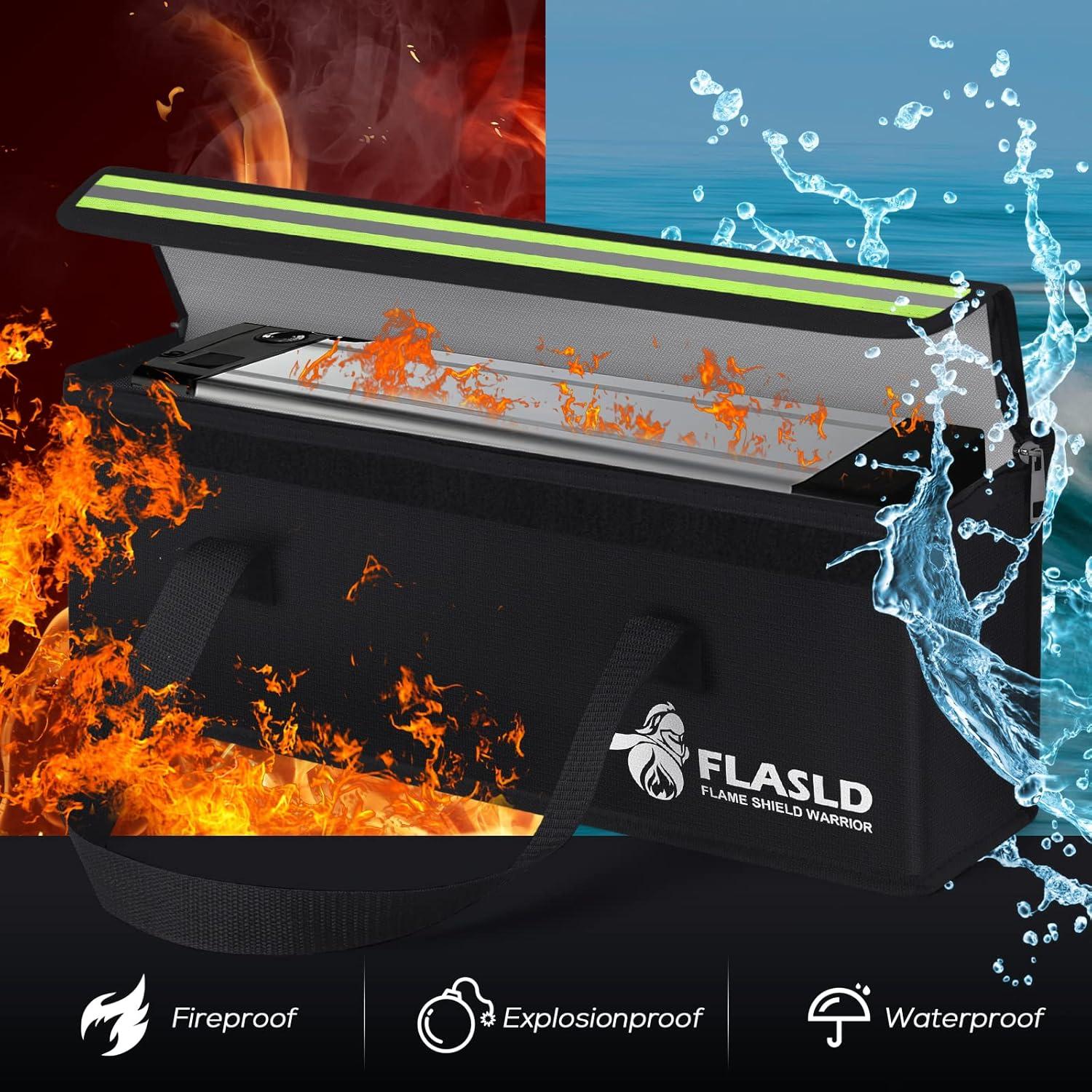FLASLD 2-Pack E-Bike Akku Tasche feuerfest sichere
