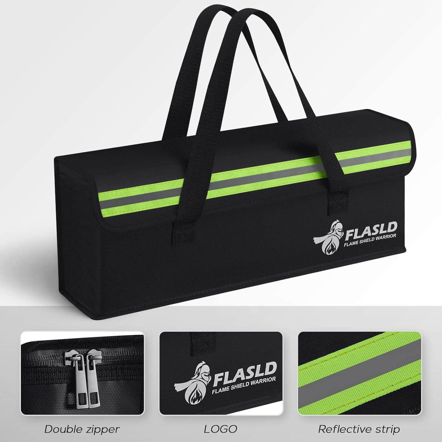 Ladetasche 2er Pack für E-Bike Akku Explosionsschutz groß 405 x 110 x 125 mm