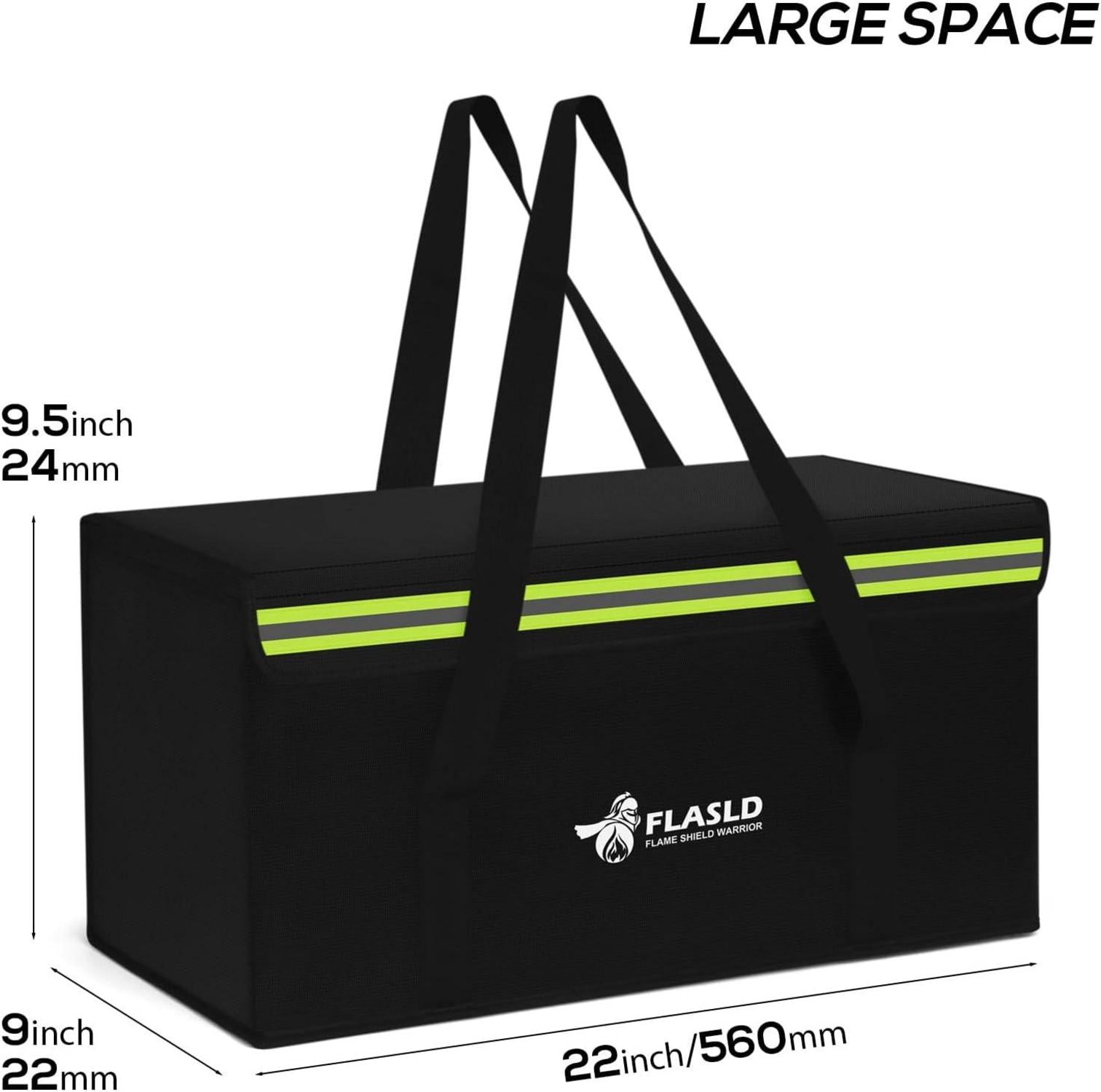 FLASLD Große Feuerfeste Lipo-Tasche 200Ah Lithium-Batterie Lagerung