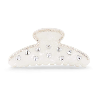 Eleganter Haarclip mit Strasssteinen und Herzmotiven