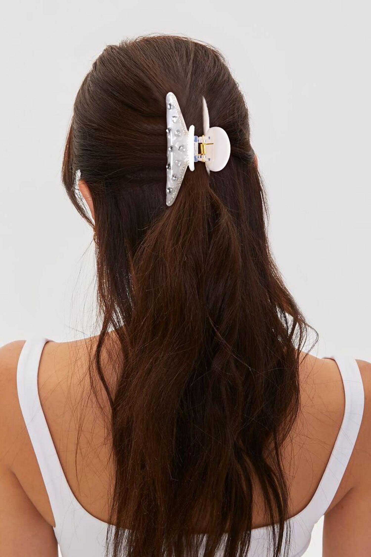 Eleganter Haarclip mit Strasssteinen und Herzmotiven