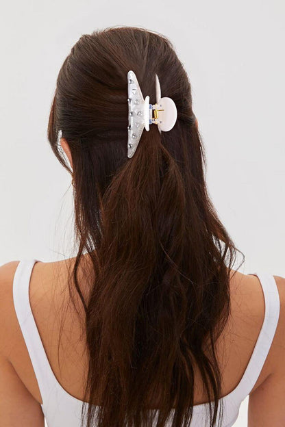 Eleganter Haarclip mit Strasssteinen und Herzmotiven